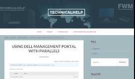 
							         Using Dell Management Portal with Parallels – Technicalhelp								  
							    