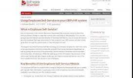 
							         Using Employee Self-Service in your ERPs HR system								  
							    