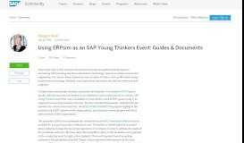 
							         Using ERPsim as an SAP Young Thinkers Event: Guides ... - SAP Blogs								  
							    