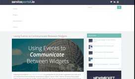
							         Using Events to Communicate Between Widgets - ServicePortal.io ...								  
							    