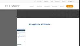 
							         Using Helix ALM Web | Perforce								  
							    