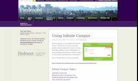
							         Using Infinite Campus » Piedmont Middle School								  
							    