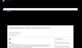 
							         Using JavaScript to submit a particular form button - Stack Overflow								  
							    
