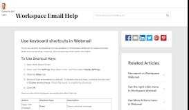 
							         Using keyboard shortcuts in webmail | Workspace Email ...								  
							    