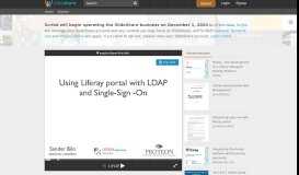 
							         Using Liferay Portal with LDAP and Single sign-on - SlideShare								  
							    