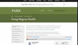 
							         Using Magnus Health · The Park School of Baltimore								  
							    
