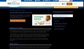 
							         Using Manage My Account - Edfinancial Services								  
							    