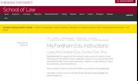 
							         Using My.Fordham.Edu For the First Time | My ... - Fordham University								  
							    
