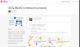 
							         Using MyInfo to Onboard Customers | Meetup								  
							    