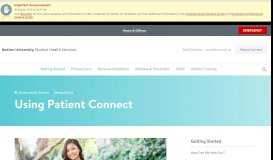 
							         Using Patient Connect | Student Health Services - Boston University								  
							    