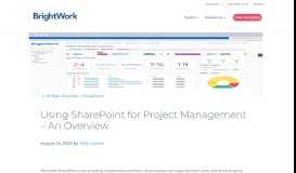 
							         Using SharePoint for Project Management - An Overview - BrightWork								  
							    