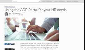 
							         Using the ADP Portal for your HR needs | Bizfluent								  
							    