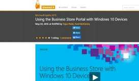 
							         Using the Business Store Portal with Windows 10 Devices | Microsoft ...								  
							    