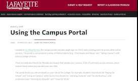 
							         Using the Campus Portal · Technology Help · Lafayette College								  
							    