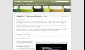 
							         Using the Citrix Access Gateway (CAG) - vamobile.us								  
							    