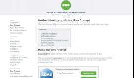 
							         Using the Duo Prompt - Guide to Two-Factor Authentication ...								  
							    