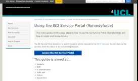 
							         Using the ISD Service Portal (Remedyforce) | Information Services ...								  
							    