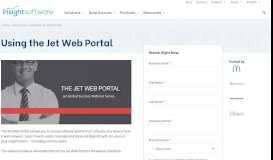
							         Using the Jet Web Portal - Jet Reports								  
							    