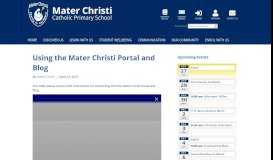 
							         Using the Mater Christi Portal and Blog – Mater Christi								  
							    