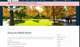
							         Using the MyISU Portal | Indiana State University								  
							    