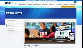 
							         Using the Nova Southeastern University Web Site								  
							    