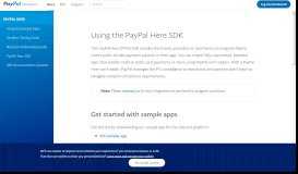 
							         Using the PayPal Here SDK - PayPal Developer								  
							    