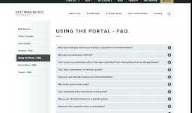 
							         USING THE PORTAL - FAQ | Distinguished Programs								  
							    