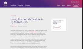 
							         Using the Portals Feature in Dynamics 365 | Encore Business Solutions								  
							    