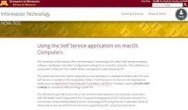 
							         Using the Self Service application on macOS Computers | IT@UMN								  
							    