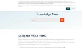
							         Using the voice portal - Cloud Direct								  
							    