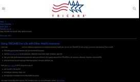 
							         Using TRICARE For Life with Other Health Insurance | TRICARE								  
							    