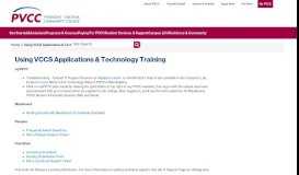 
							         Using VCCS Applications & Technology Training - Pvcc.edu								  
							    