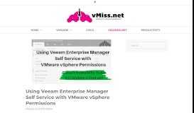 
							         Using Veeam Enterprise Manager Self Service with VMware vSphere ...								  
							    