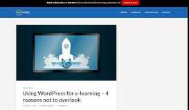 
							         Using WordPress for e-learning - 4 reasons not to overlook | Meks								  
							    