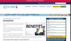 
							         Using Your Health Care Benefits - Concorde Career College								  
							    