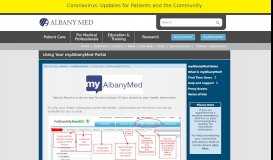 
							         Using Your myAlbanyMed Portal - Albany Medical Center								  
							    