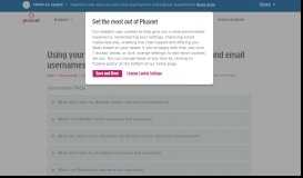 
							         Using your Plusnet Member Centre, broadband and email usernames ...								  
							    