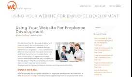 
							         Using Your Website For Employee Development - WT Digital Agency								  
							    