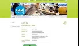 
							         USK 12 | LABEL-ONLINE - Das Portal mit Informationen und ...								  
							    