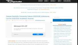 
							         Usman Danfodio University, Sokoto (UDUSOK) Admission List for ...								  
							    