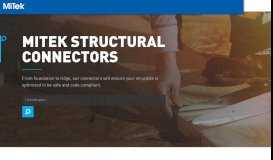
							         USP Structural Connectors - MiTek								  
							    