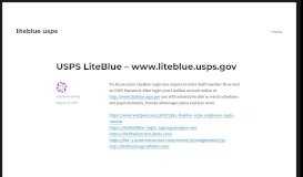 
							         USPS LiteBlue – www.liteblue.usps.gov – liteblue usps								  
							    