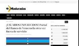 
							         ¡USUARIOS ENFURECIDOS! Portal del Banco de Venezuela otra vez ...								  
							    
