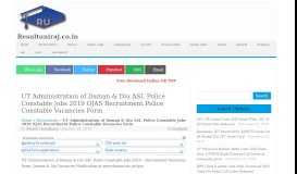
							         UT Administration of Daman & Diu ASI, Police Constable Jobs 2019 ...								  
							    