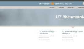 
							         UT Rheumatology : University Clinical Health								  
							    