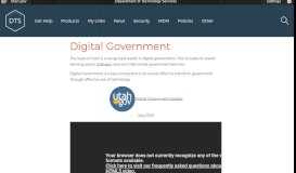 
							         Utah Digital Government Technology Platform ... - Utah DTS								  
							    