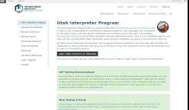
							         Utah Interpreter Program - Workforce Services - Utah.gov								  
							    