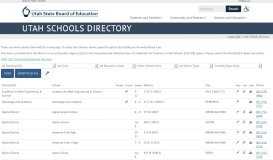 
							         Utah Schools Directory - Utah State Board of Education - Utah.gov								  
							    