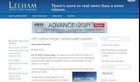 
							         UTC-Collins merger creates super-supplier - Leeham News and ...								  
							    