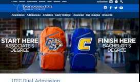 
							         UTC Dual Admission | Chattanooga State Community College								  
							    